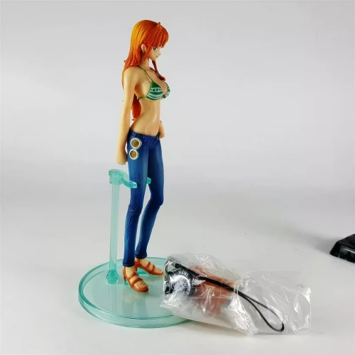 One Piece Styling Figure Nami + Mascot Strap set Bandai Original Japan