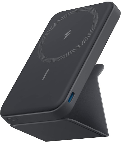 Anker Magnetic Battery, 5,000mAh Foldable Magnetic Wireless Portable Charger with Stand for iPhone 15/15 Plus/15 Pro/15 Pro Max, iPhone14/13