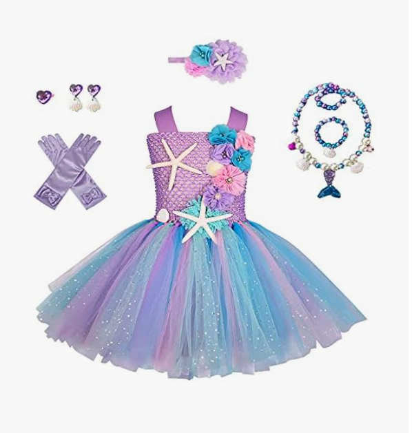 Halloween Costume for kids Mermaid Princess Dress Size 110-120 (5-6 yo)
