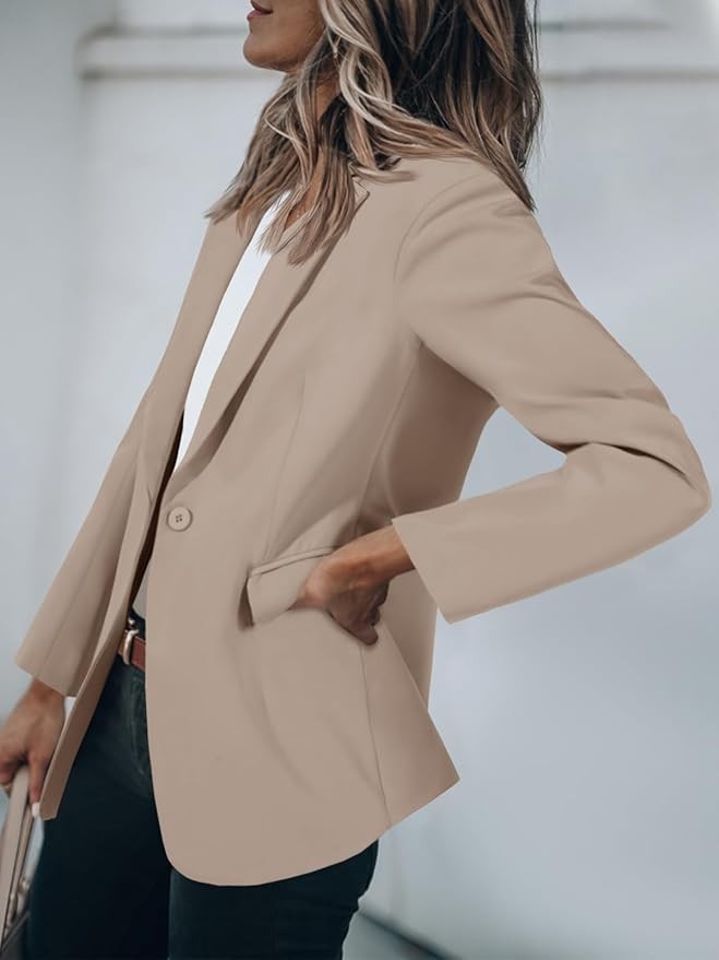 Cicy Bell Womens Casual Blazers Open Front Long Sleeve Work Office Suit Jackets Blazer – photo 2 of 5