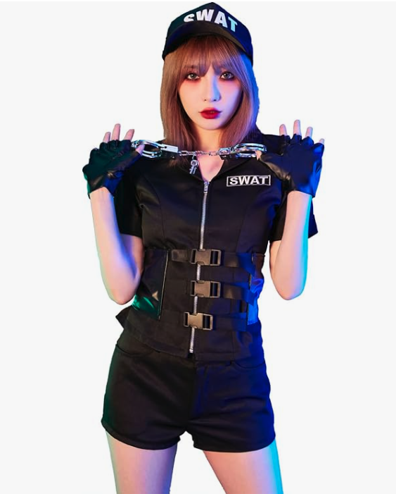 Halloween Cosplay Fancy Dress Police Swat Size: L, XL