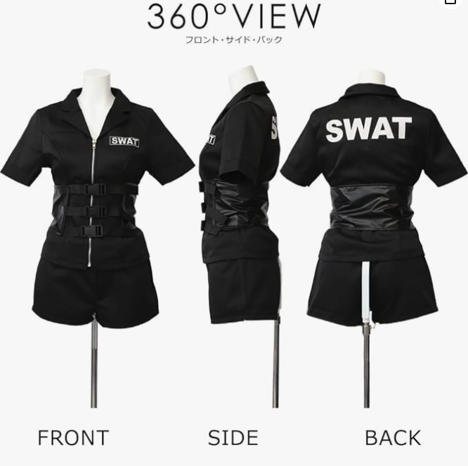 Halloween Cosplay Fancy Dress Police Swat Size: L, XL – photo 2 of 4