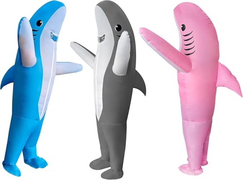 3 Packs Sharks Inflatable Costume for Adult Inflatable Halloween Costumes Blow Up