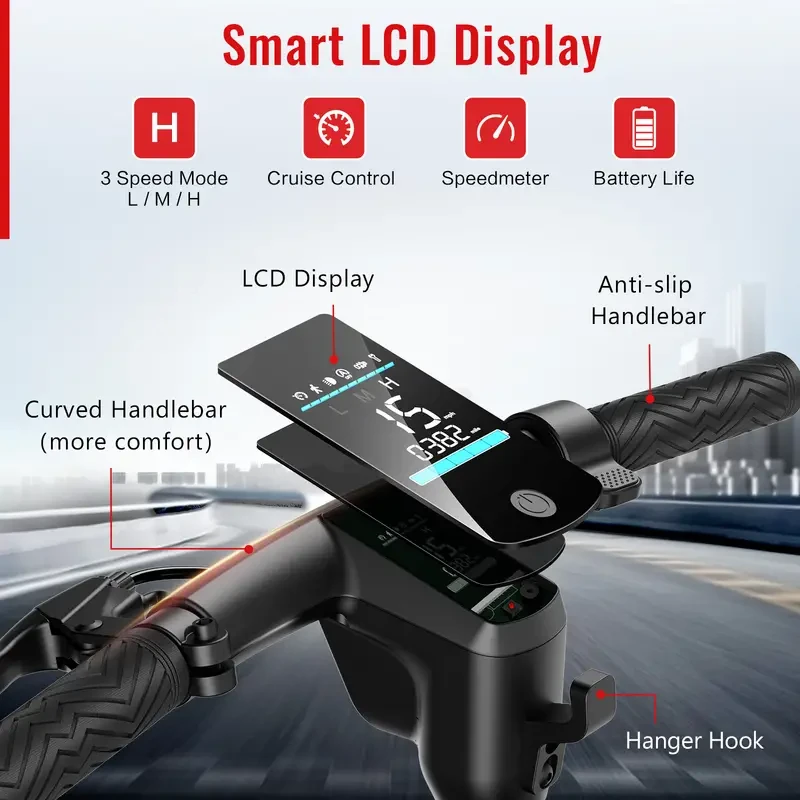 SISIGAD Electric Scooter 15 Mile Range with LCD – photo 2 of 2