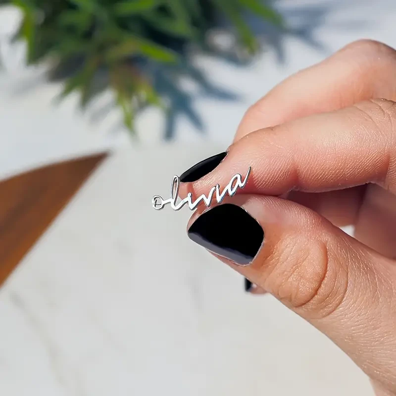 Custom Name Earrings – photo 2 of 2
