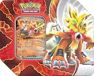 Pokemon TCG Paradox Destinies Tin Gouging Fire ex
