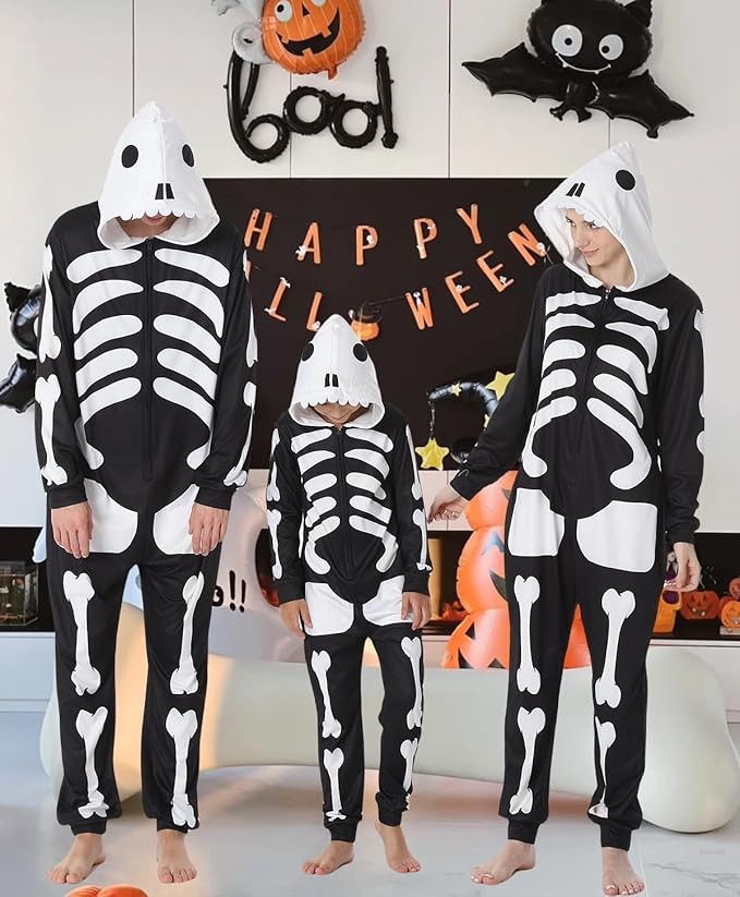 YEAXLUD Family Matching Halloween Pajamas Adult Onesie Couples Men Pjs Women's Novelty One-piece Pajamas – photo 3 of 5