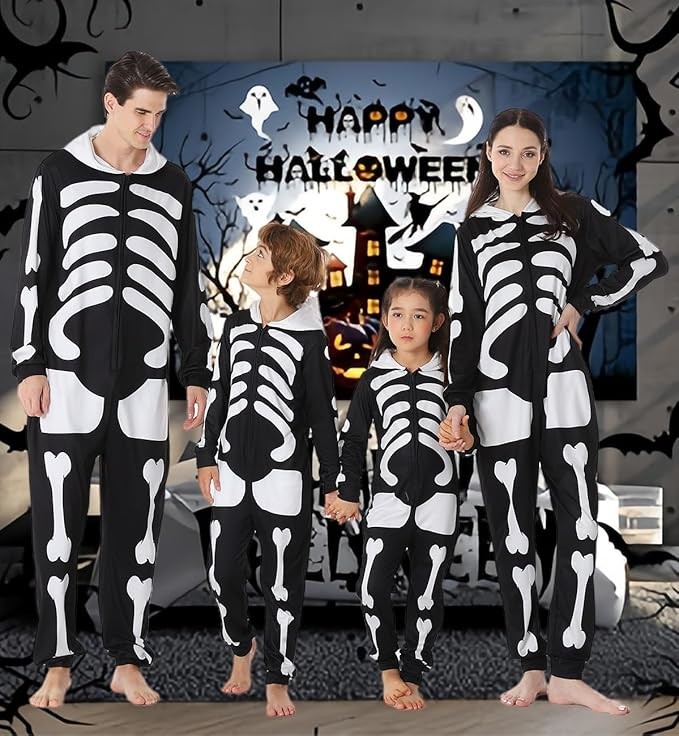 YEAXLUD Family Matching Halloween Pajamas Adult Onesie Couples Men Pjs Women's Novelty One-piece Pajamas – photo 4 of 5