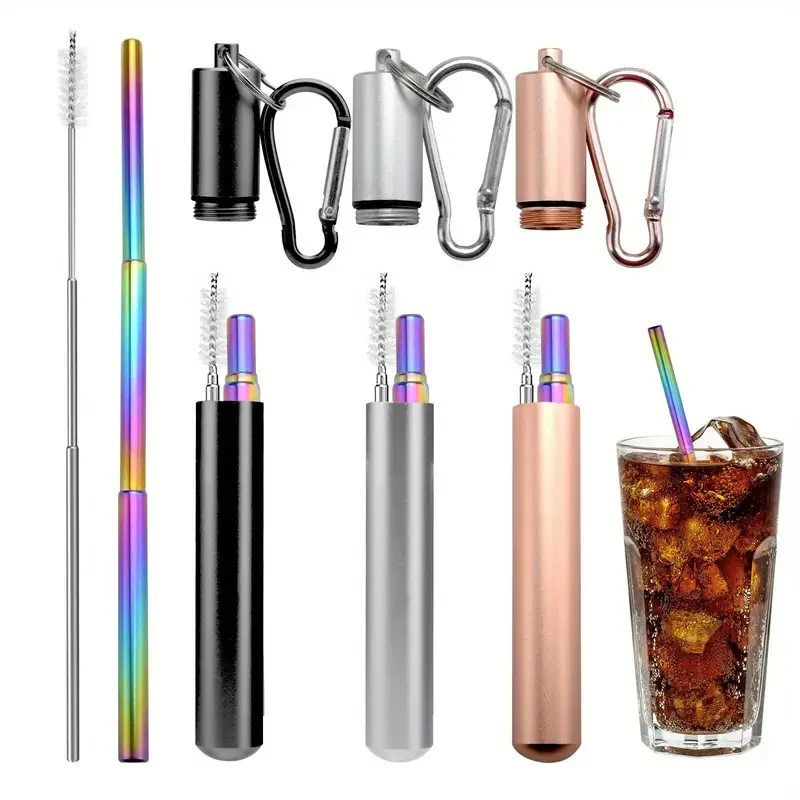 Portable straw set of 3