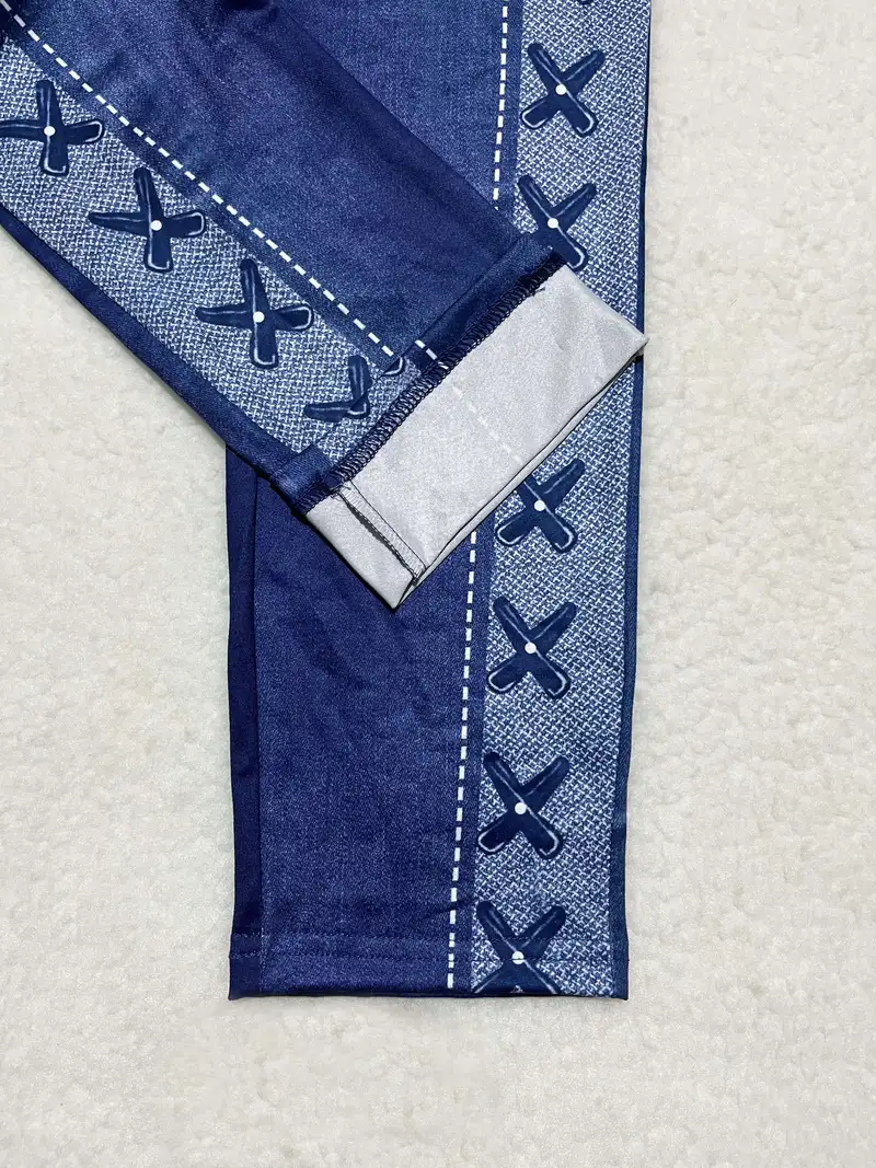 Faux Denim Print Skinny Leggings – photo 3 of 3