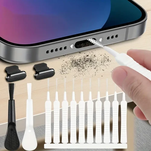 10pcs Dust Plug Kit with Cleaning Brush for Electronics