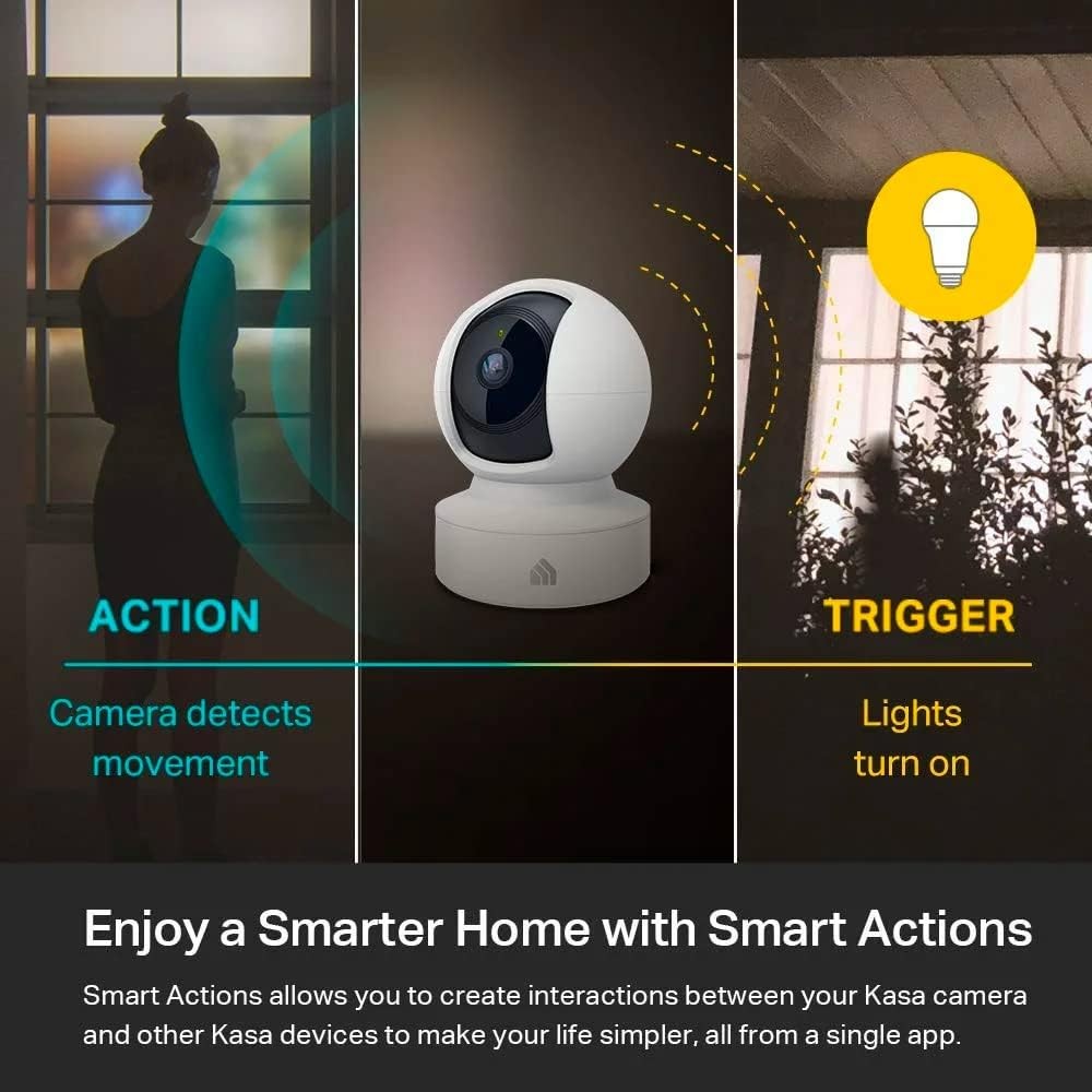 Kasa Indoor Pan/Tilt Smart Security Camera, 1080p HD Dog-Camera,2.4GHz with Night Vision,Motion Detection for Baby and Pet Monitor, Cloud & SD Card Storage, Works with Alexa& Google Home (EC70), White – photo 4 of 5