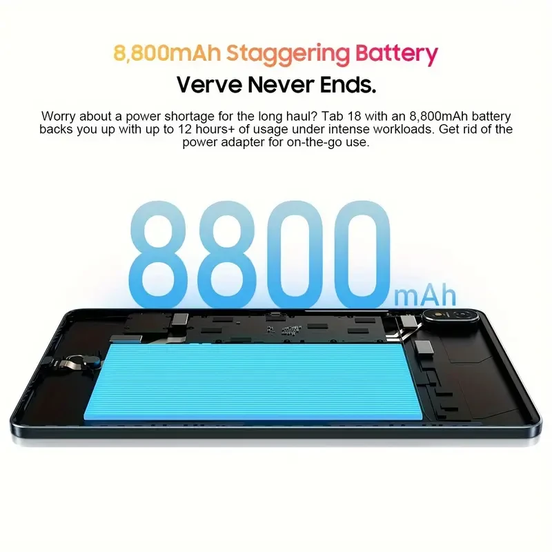 Blackview Tab18 Top Tablet 30.48 cm [2024], 12GB RAM +256GB ROM, Up To 16GB Extended RAM And 1TB ROM, Android 13 Tablet, Helio G99 Octa-Core Gaming Tablet, 8800mAh Battery 33W, 2.4K Display, 16MP+8MP, 4G LTE+5G WiFi, Widevine L1 – photo 2 of 5