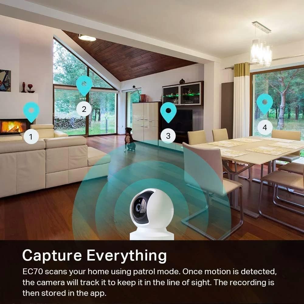 Kasa Indoor Pan/Tilt Smart Security Camera, 1080p HD Dog-Camera,2.4GHz with Night Vision,Motion Detection for Baby and Pet Monitor, Cloud & SD Card Storage, Works with Alexa& Google Home (EC70), White – photo 3 of 5