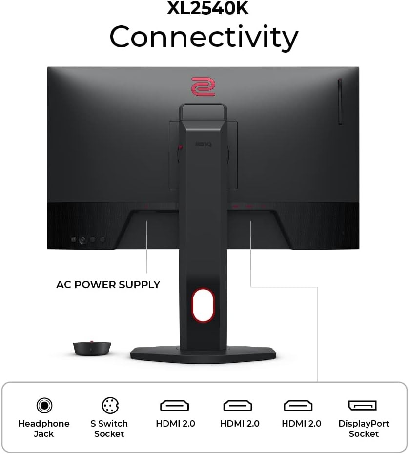 BenQ ZOWIE XL2540K 24.5-inch 240Hz Gaming Monitor 1080P 1ms Smaller Base Flexible Height & Tilt Adjustment XL Setting to Share Customizable Quick Menu Black eQualizer Color Vibrance – photo 5 of 5