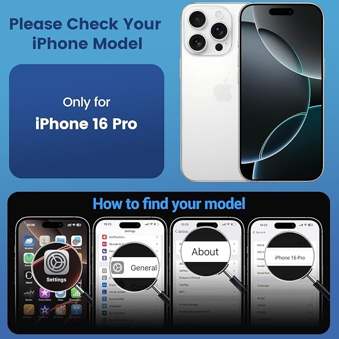 Temdan for iPhone 16 Pro Case Clear, [Compatible with Magsafe][Anti-Yellowing][Military-Grade Protection] Shockproof Slim Magnetic Phone Case for iPhone 16 Pro, Transparent – photo 5 of 5