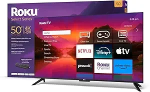 Roku Smart TV – 50-Inch Select Series 4K HDR RokuTV