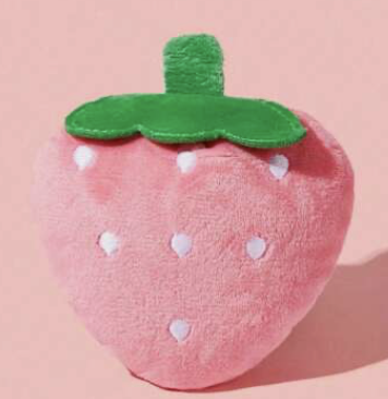 Pink Strawberry Dog Toy