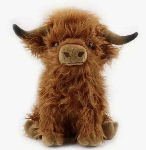 Highland Cow Plush Dog Toy