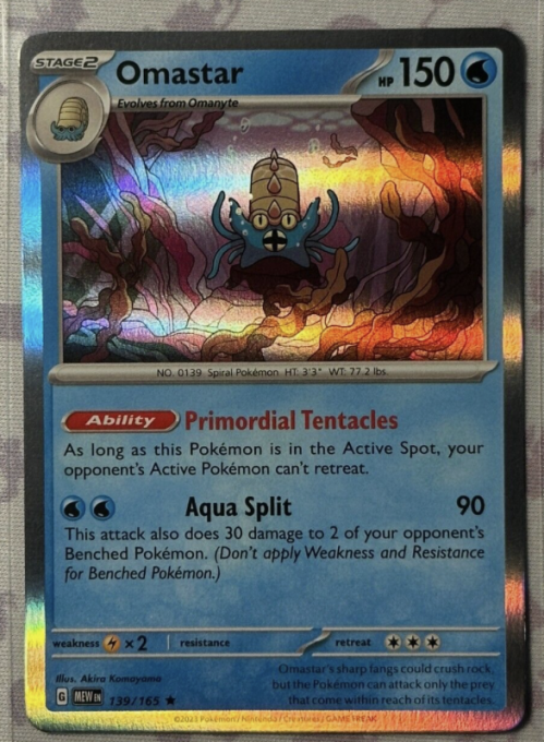 Omastar Pokemon Card