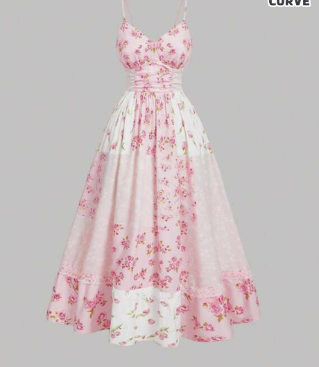 Ditsy Floral Patchwork Dress