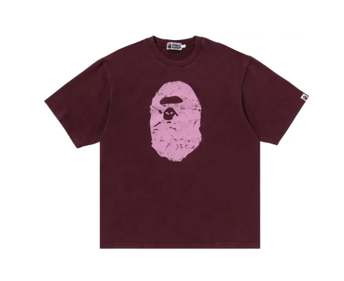 BAPE Heavy Washed Ape Head Relaxed Fit Tee