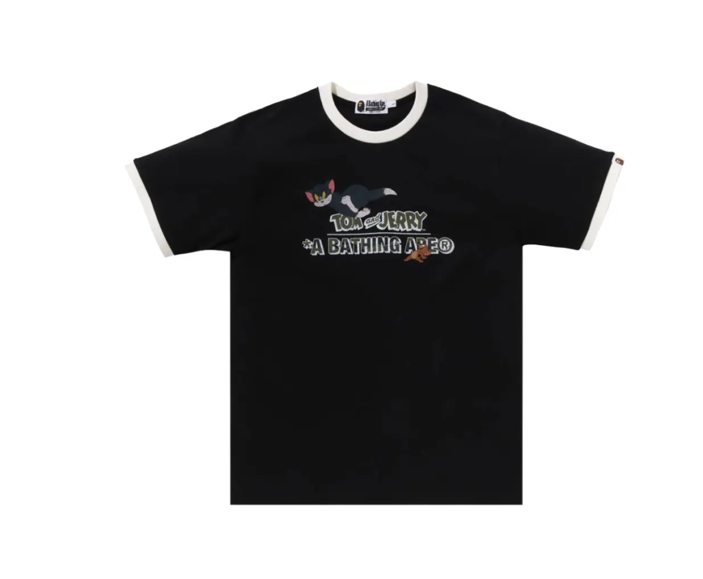 BAPE x Tom And Jerry 85th Ringer Tee 'Black'