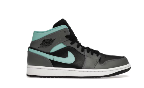 Jordan 1 Mid Grey Aqua