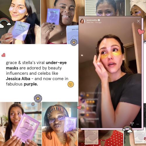 grace & stella Retinol Under Eye Patches for Puffy Eyes & Dark Circles - Restoring Gel Under Eye Masks with Hyaluronic Acid