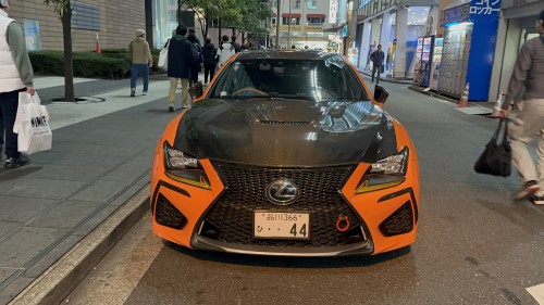 Lexus RC-F and parked in Electric Town, Tokyo