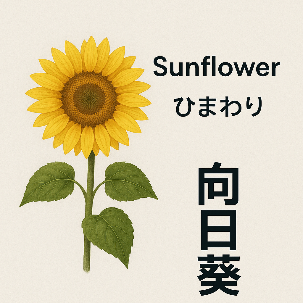 Learn Japanese: Sunflower.