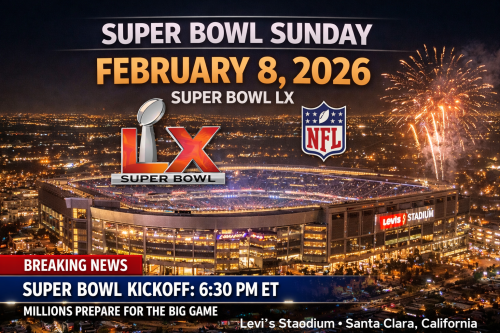 🏈 Super Bowl LX 📅 February 8, 2026 📍 Levi’s Stadium, Santa Clara,…