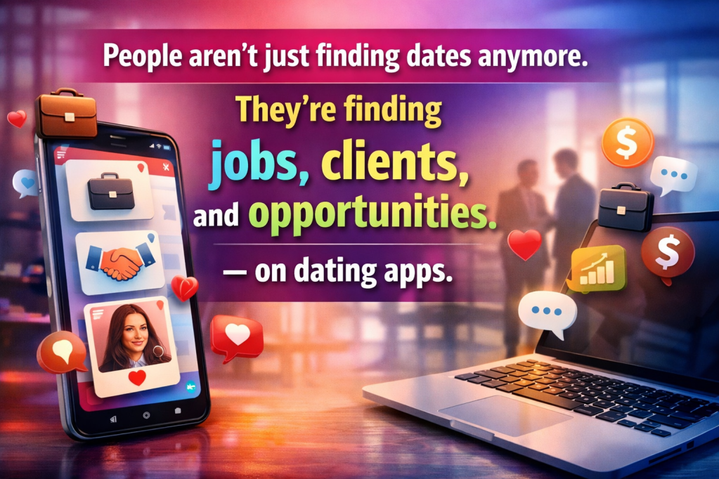 Sad but true people are using dating apps now to try to find a work.