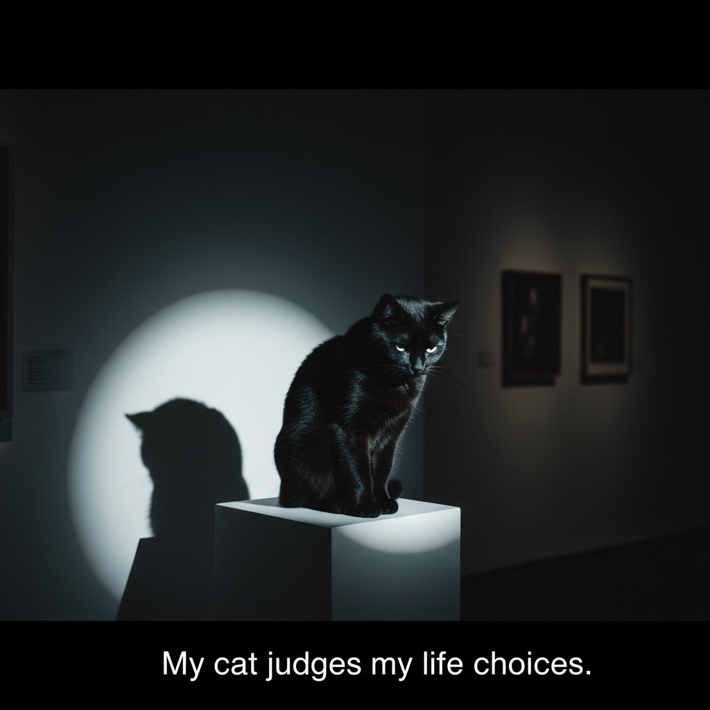 My cat judges my life choices with the same intensity he judges…