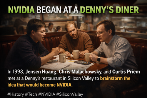 🍳 NVIDIA Started at a Denny’s Diner In 1993, Jensen Huang, Chris…