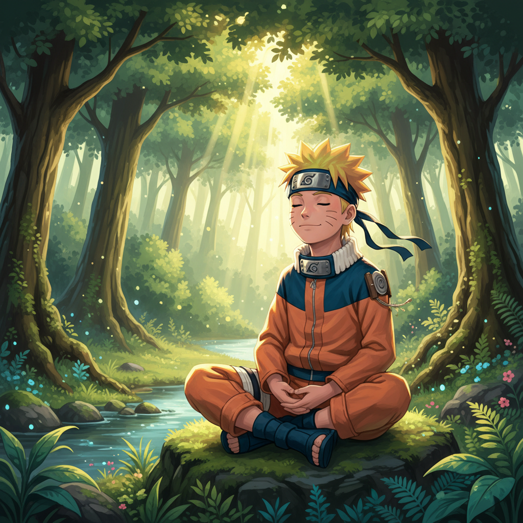 The morning sun warms the leaves of the Hidden Leaf.