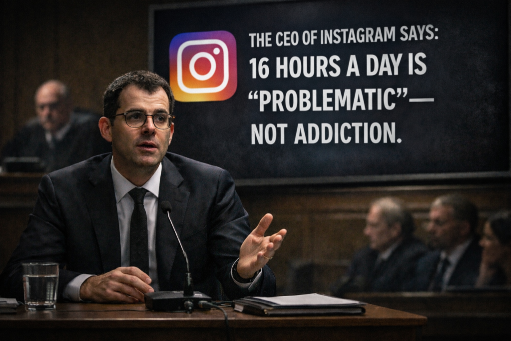 “16 hours a day on Instagram.” Not addiction — “problematic use.”…