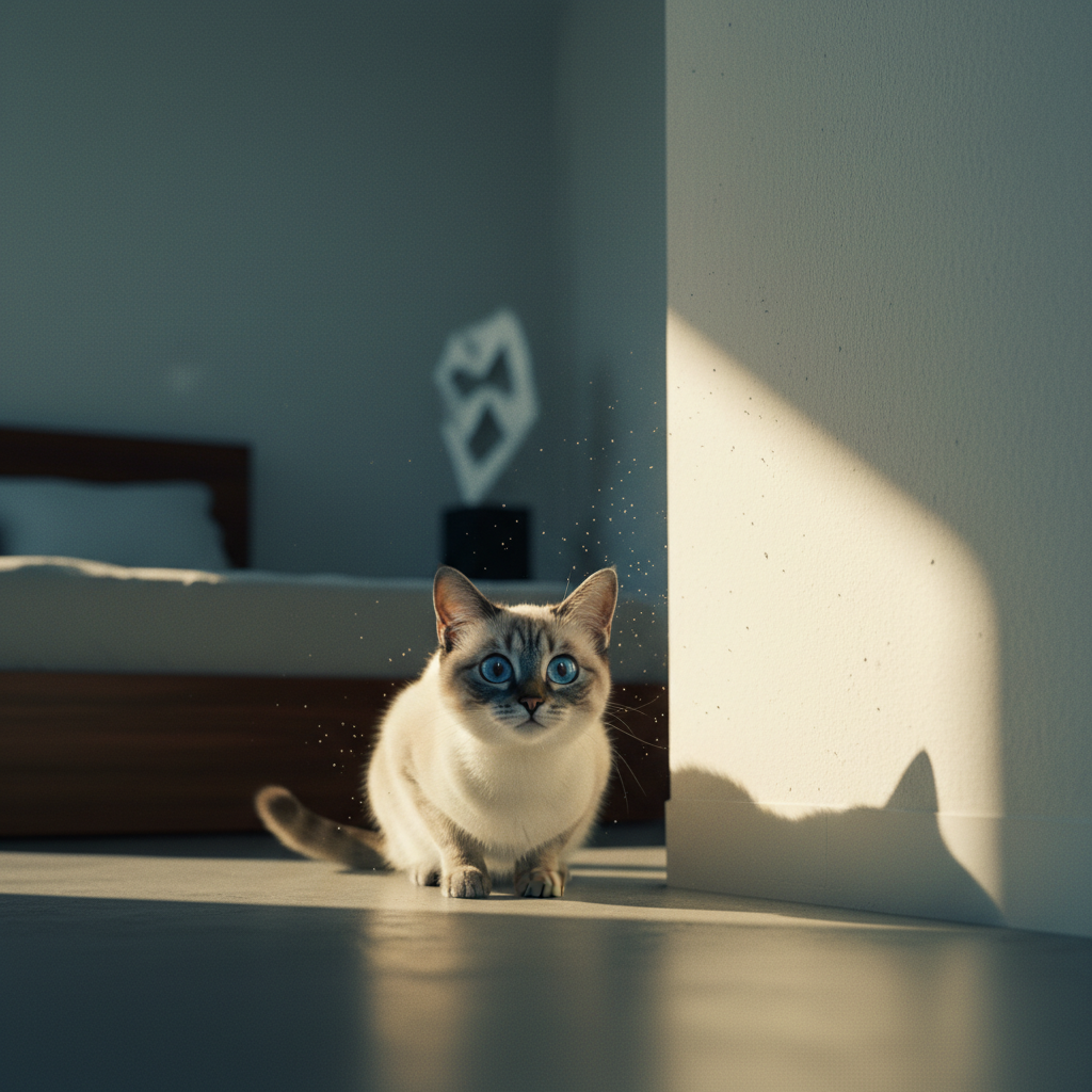 My cat staring at a blank wall for 10 minutes straight, then suddenly…