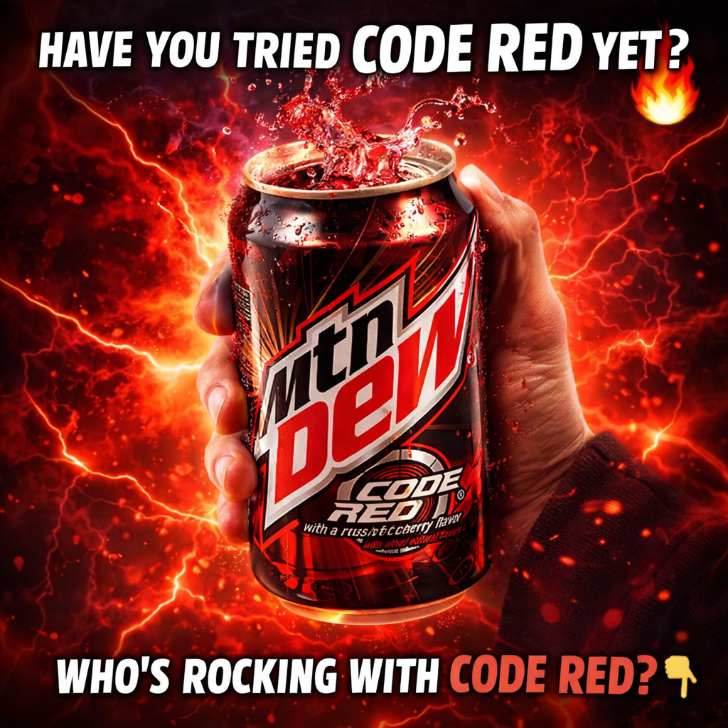 You just cracked open a Code Red 🔥🥤 That fizz.