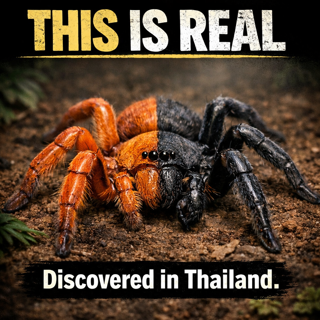 Discovered in Thailand… and it’s perfectly split down the middle 😳…