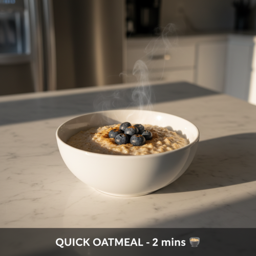 QUICK OATMEAL 🥣 ⏱️ Ready in 2 mins 💰 Est.