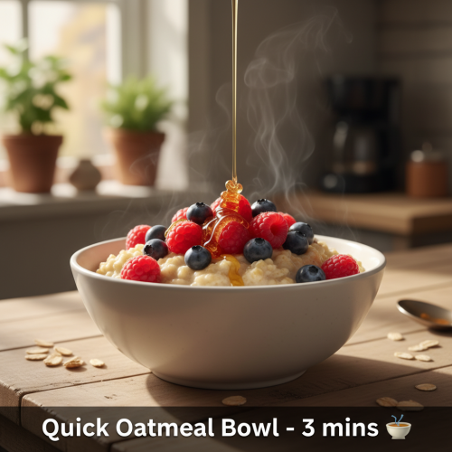 QUICK OATMEAL BOWL 🍽️ ⏱️ Ready in 3 mins 💰 Est.