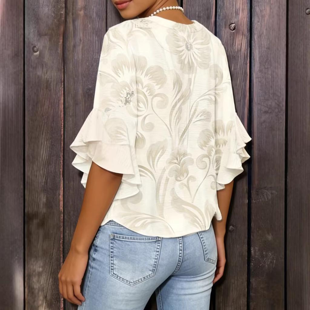 European And American-style Elegant Women's T-shirt – photo 4 of 5