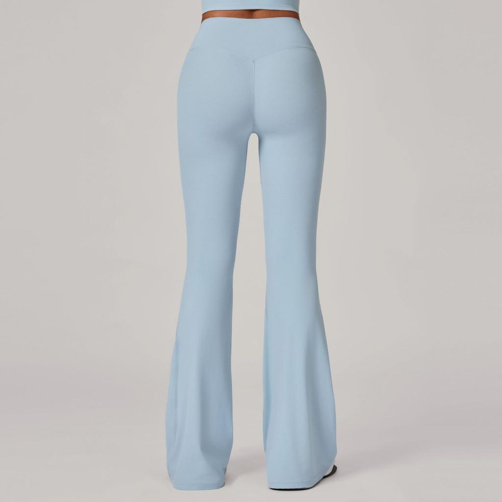 European And American Style Hidden Pleat Flared Yoga Pants For Women – photo 3 of 3
