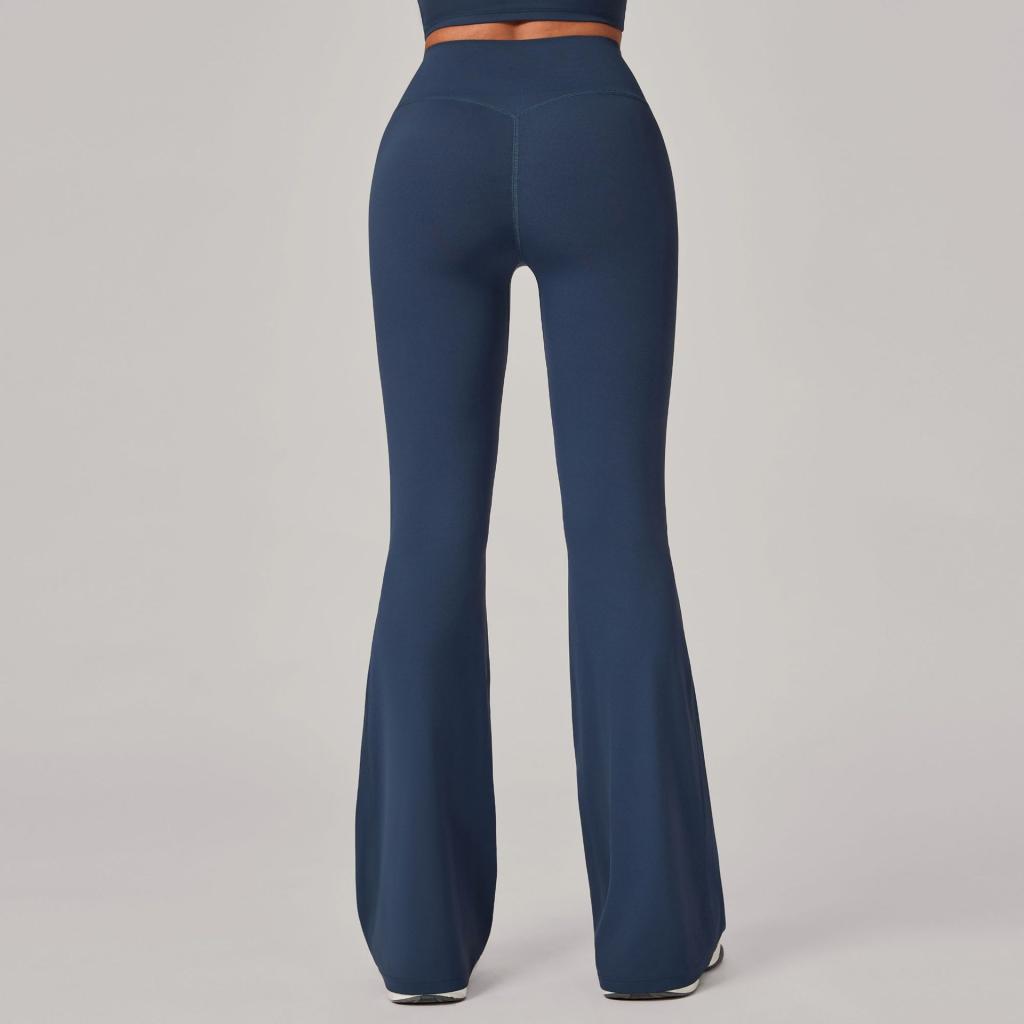 European And American Style Hidden Pleat Flared Yoga Pants For Women – photo 2 of 3