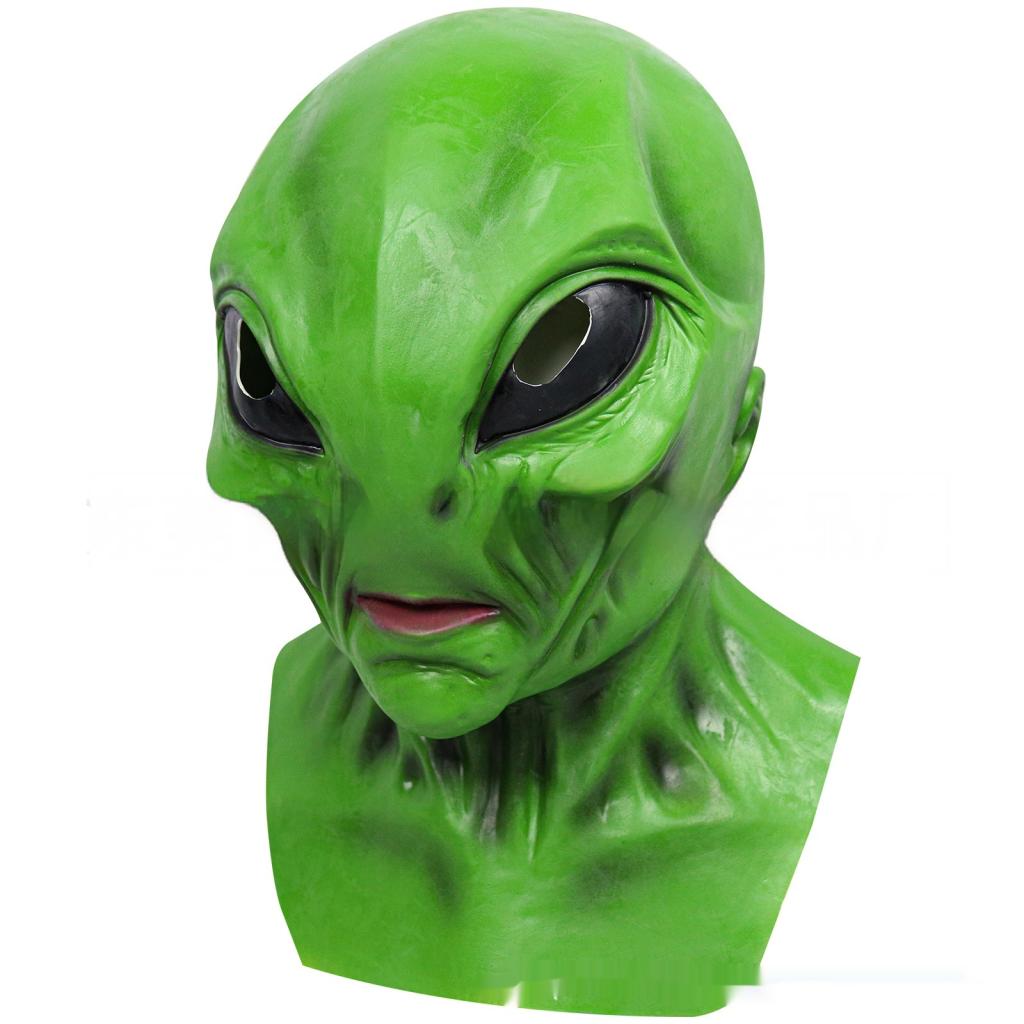 Halloween Party Green Alien Latex Mask – photo 3 of 3