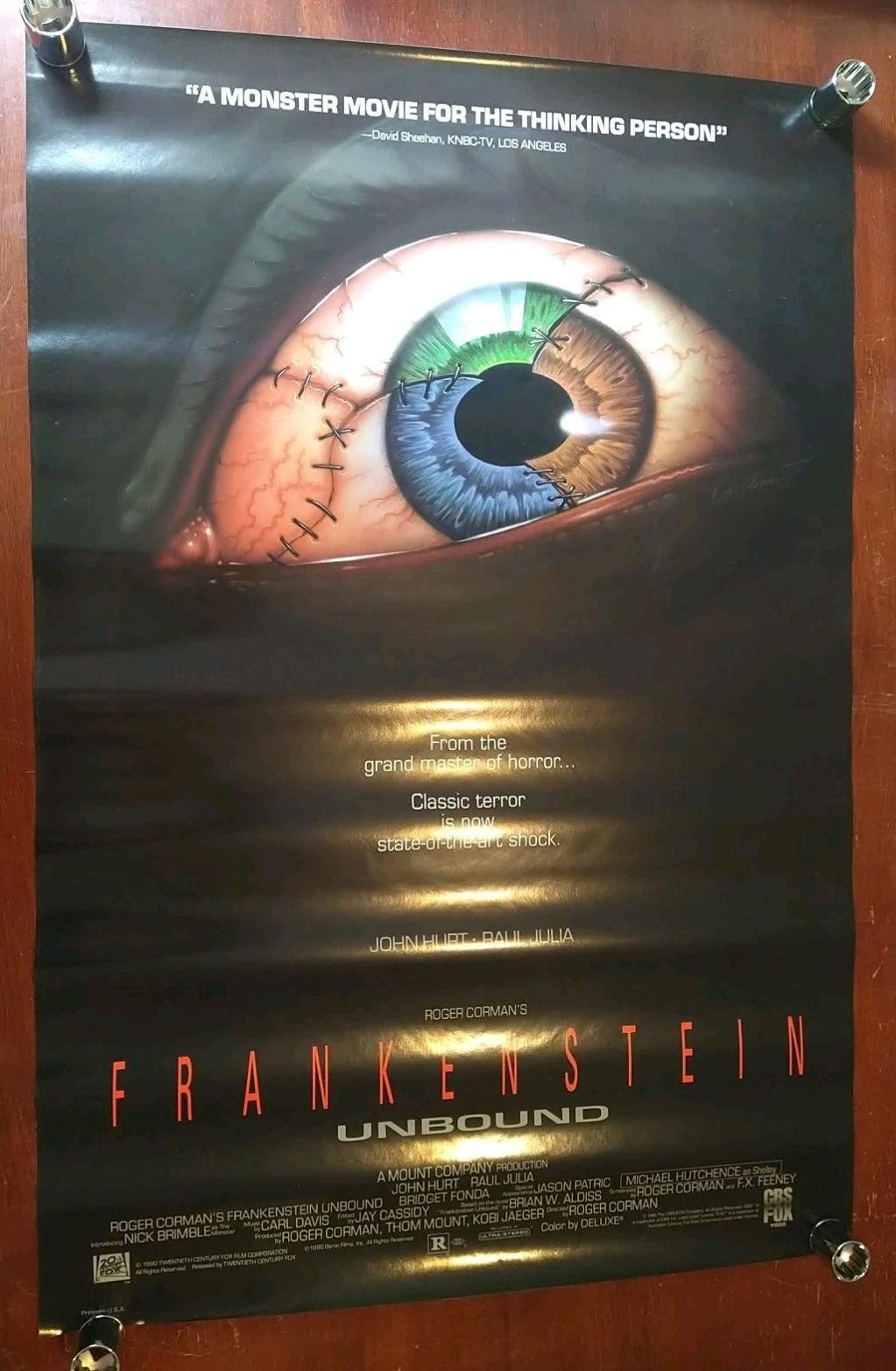1990 Frankenstein Unbound Original Movie Poster VHS Promo Sci-Fi Horro26x38