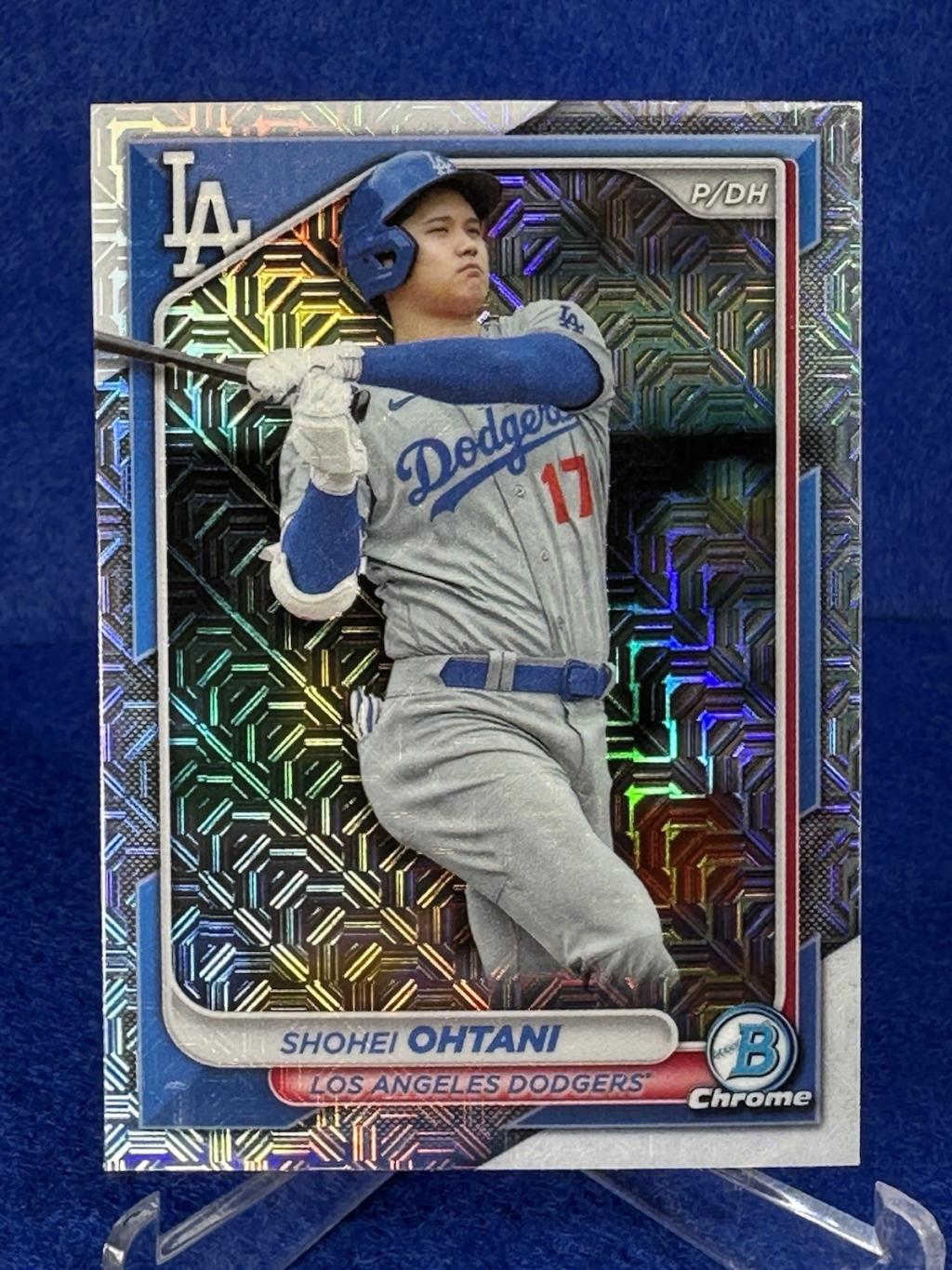 Shohei Otani 2024 Bowman Chrome Mojo Refractor Dodgers Baseball Card