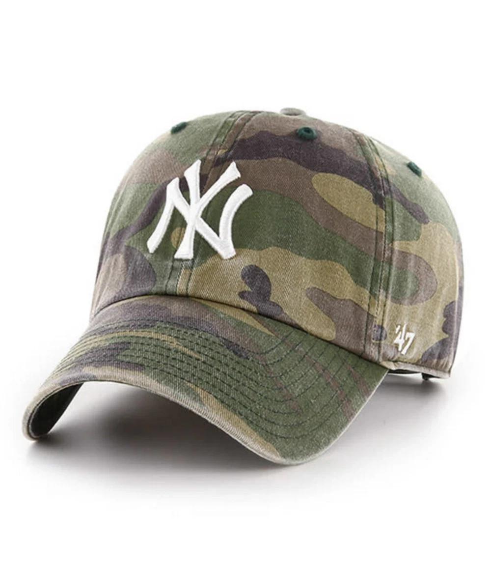 New York Yankees '47 Brand Camo Clean Up Adjustable Dad Hat