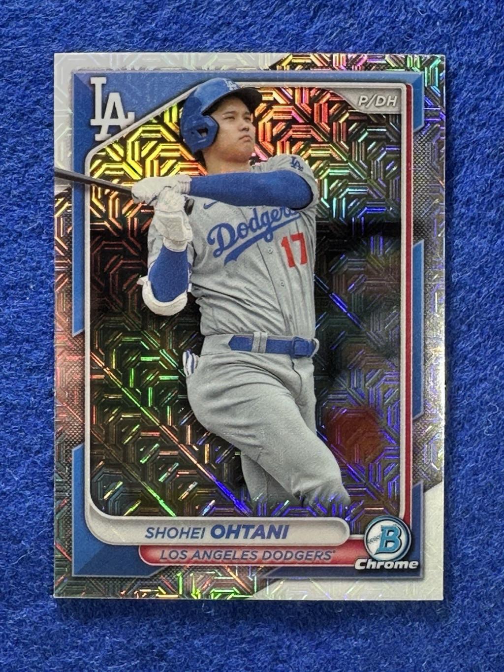Shohei Otani 2024 Bowman Chrome Mojo Refractor Dodgers Baseball Card – photo 2 of 3